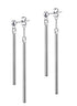 Via Mazzini No-Tarnish No-Rusting Bar Front Back Chain Earrings