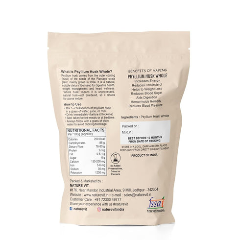 NatureVit Psyllium Whole Husk