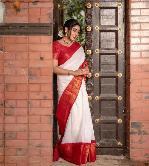 Vasthrlay White Saree