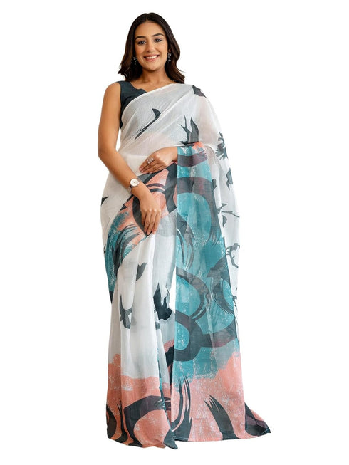 Vasthrlay Printed Dark Saree