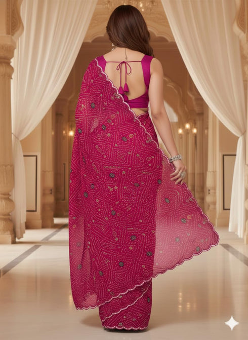 Vasthrlay Georgette Sequined Embroidered Designer