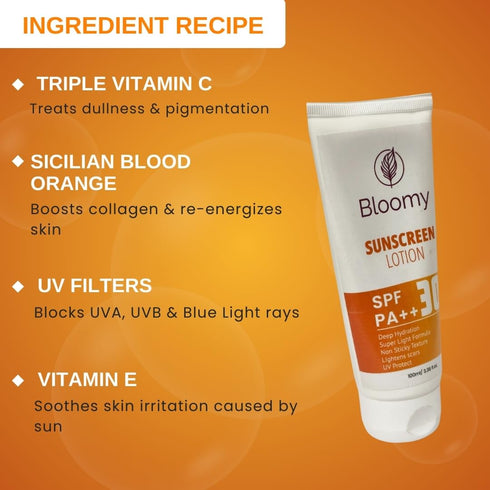 BLOOMY Sunscreen Lotion SPF 30 PA+++