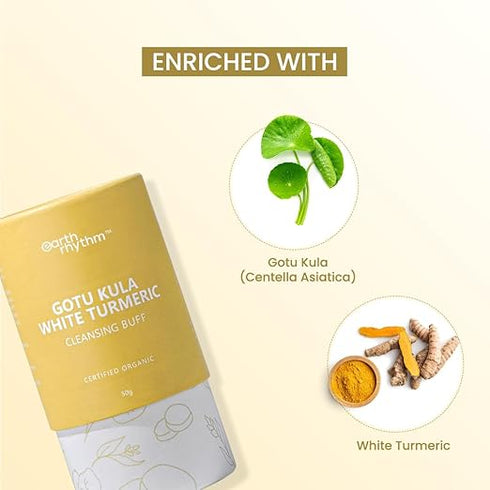 Earth Rhythm Gotu Kula White Turmeric Cleansing Buff