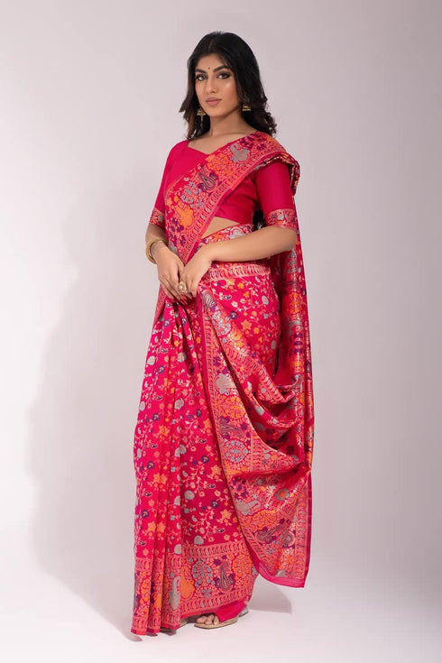 Vasthrlay Banarasi Unstitched Saree