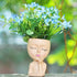 Tomar Decor Resin Face Planter Pot with Drainage Hole