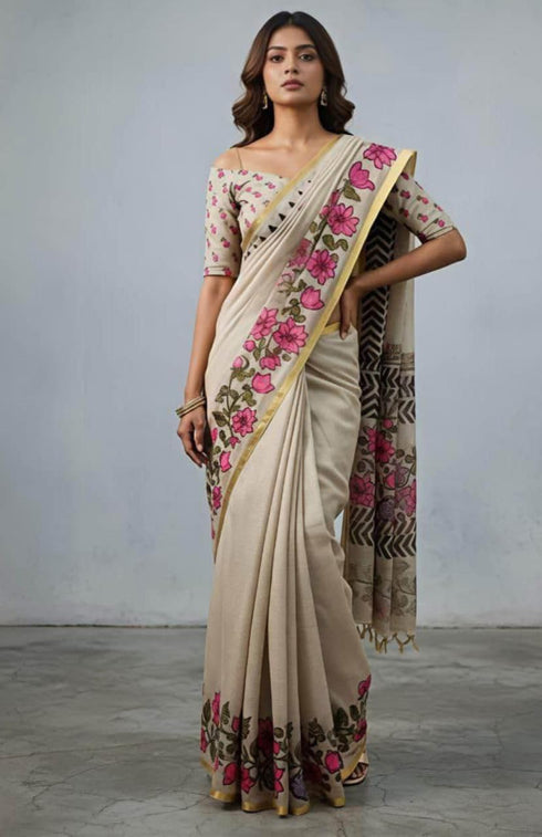 Vasthrlay Floral Border Elegant Festive