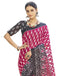 Vasthrlay Printed Pleated Unstitched Dark Green Saree