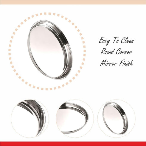 Stainless Steel Dinner Plates Set of 6