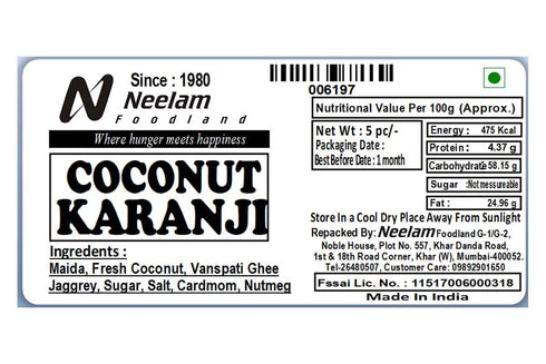 Neelam Foodland Coconut Karanji