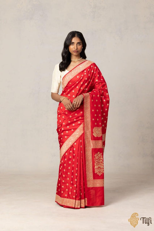 Vasthrlay Red Kanjivaram Wedding Saree