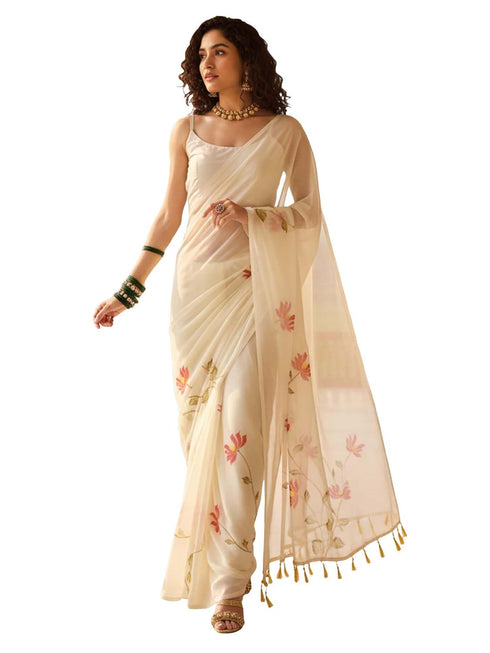Vasthrlay Chiffon Botanical Unstitched Ai Ethnic Wear