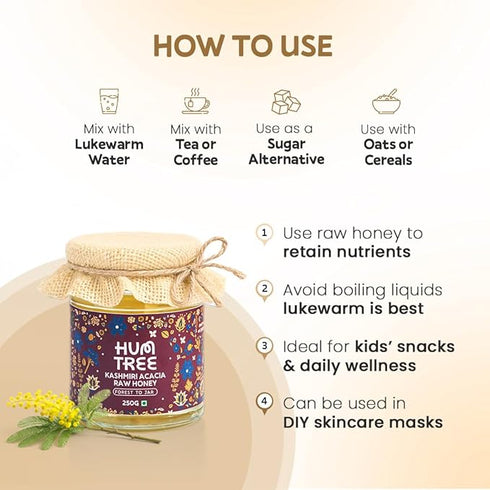 HUMTREE - Kashmiri Acacia Raw White Honey- 250gms