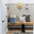 RUGSZONE Handwoven Jute & Cotton Storage Basket