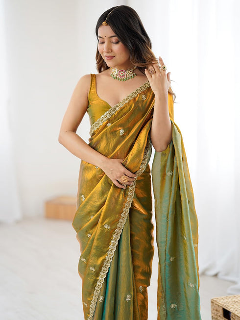 Vasthrlay Shimmer Embroidered Unstitched Kr Ethnic Wear