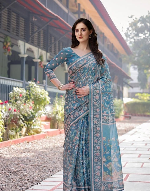 Vasthrlay Premium Printed Matching Unstitche