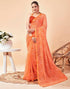 Vasthrlay Chiffon Bandhani Unstitched Peach Saree