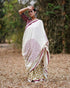 Vasthrlay Off White Printed Mustard Elegant
