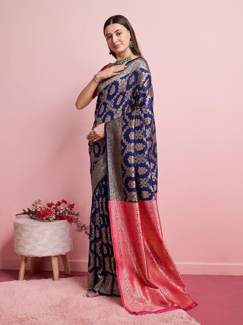 Vasthrlay Banarasi Traditional Unstitched Saree