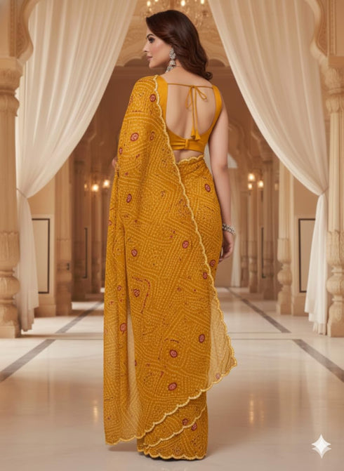 Vasthrlay Georgette Sequined Embroidered Designer