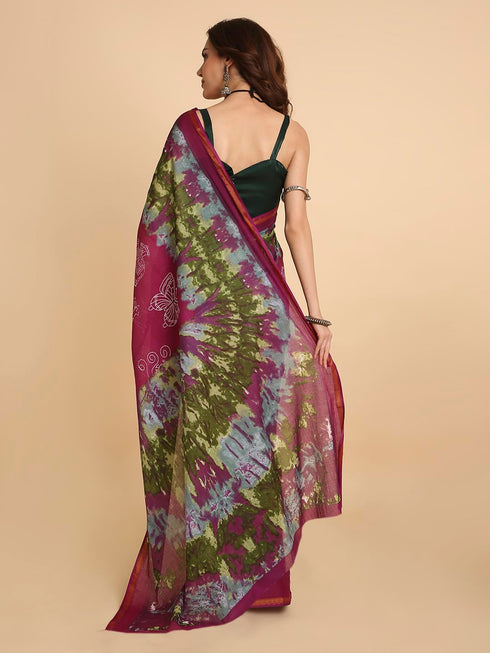 Vasthrlay Lightweight Breathable Traditional Printed Saree