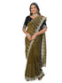 Vasthrlay Sequins Embroidery Turquoise Saree