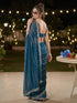Vasthrlay Blue Embroidery Saree