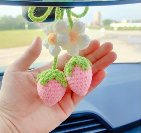 Crochet Flower for car Dashboard Decoration Items