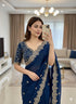Vasthrlay Georgette Embroidery Saree Embellishments