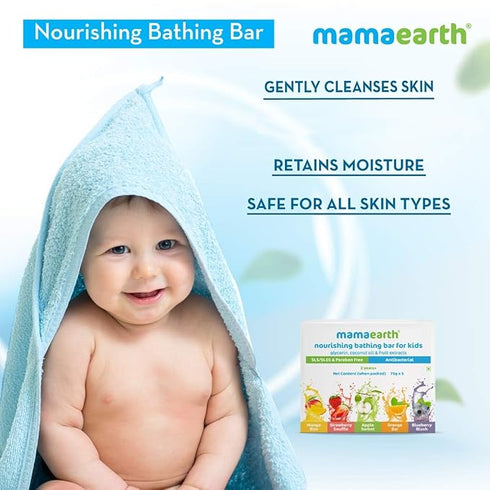 Mamaearth Fruit based Nourishing Clear Bathing Bar Baby Antibacterial Soap