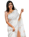 Vasthrlay Womens Jacquard Unstitched Lavender Saree