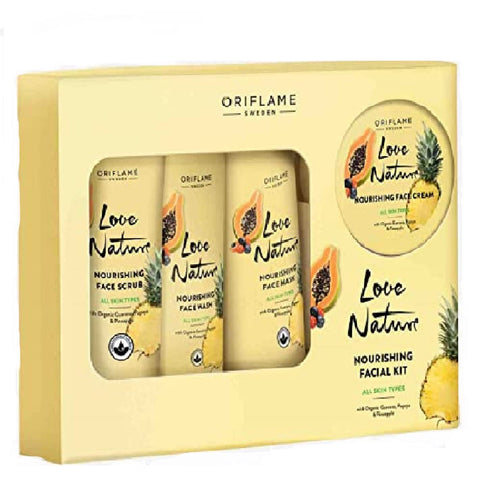 Oriflame Love Nature Nourishing Facial Kit With Organic Guarana Papaya & Pineapple