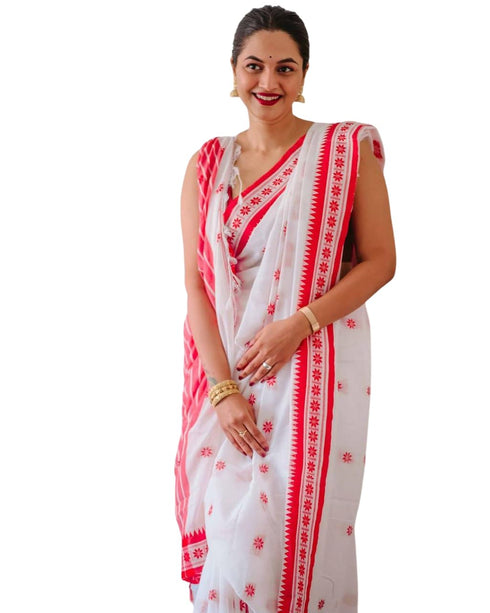 Vasthrlay Kanjivaram Unstitched Saree