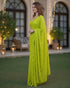 Vasthrlay Yellow Georgette Unstitched Saree