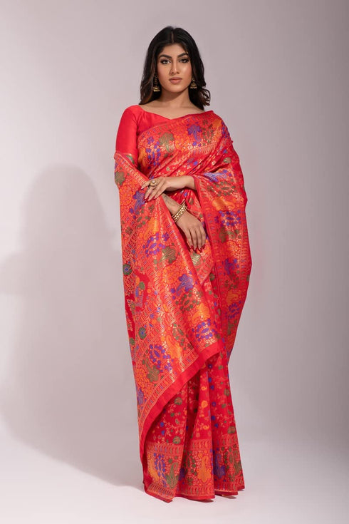 Vasthrlay Banarasi Unstitched Saree