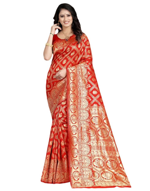 Vasthrlay Banarasi Traditional Unstitched Saree