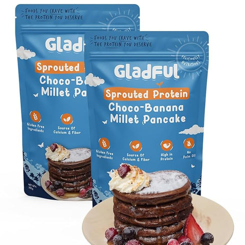 Gladful Chocolate and Banana Millet Pancake