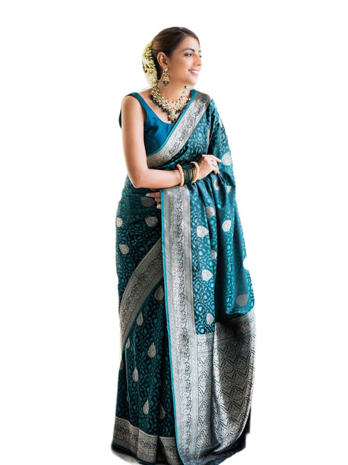 Vasthrlay Banarasi Unstitched Saree