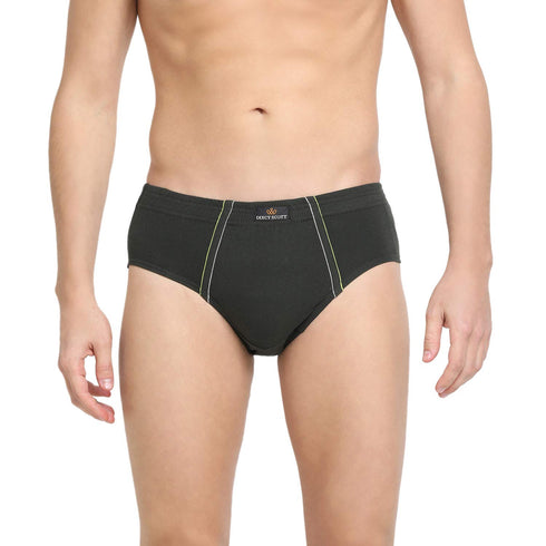 Dixcy Scott Originals Men 100% Combed Cotton Sweat Absorbent Waistband Brief (Pack of 3)
