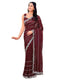 Vasthrlay Georgette Embroidery Wine Saree