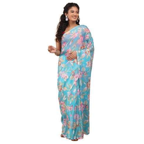 Vasthrlay Chiffon Floral Saree