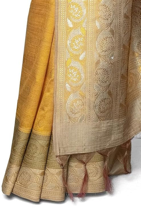 Vasthrlay Mustard Tussar Tassels