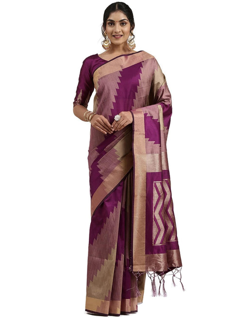 Vasthrlay Banarasi Unstitched Rust Ethnic Wear