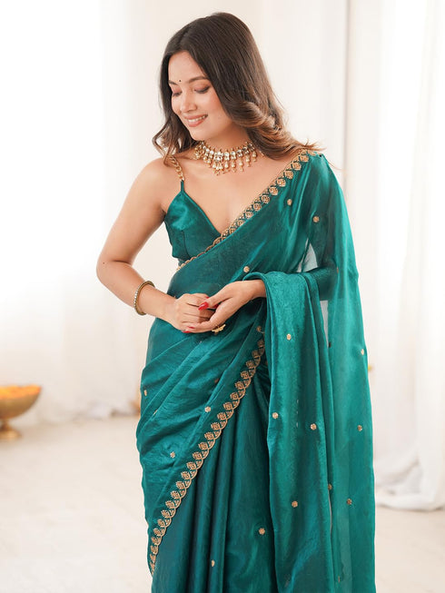 Vasthrlay Metallic Unstitched Designer Rt Ethnic Wear