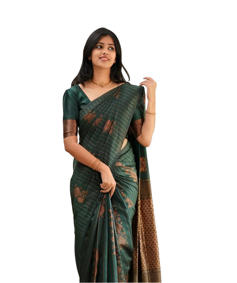 Vasthrlay Banarasi Unstitched Saree