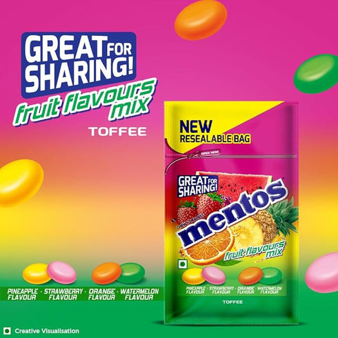 Mentos Rainbow Chewy Dragees Pouch