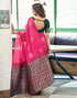 Vasthrlay Jacquard Kanjivaram Unstitched Pista Green Saree