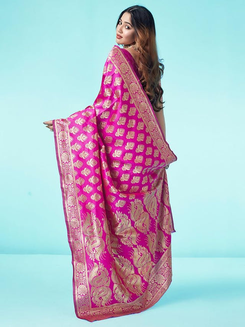 Vasthrlay Banarasi Jacquard Unstitched 3409s112n Turmeric