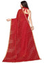 Vasthrlay Bandhani Printed Chiffon Red Saree