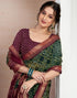 Vasthrlay Chiffon Bandhani Unstitched Yellow Saree