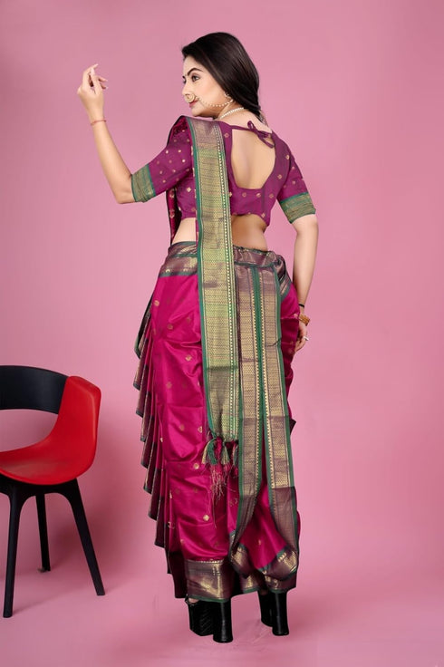 Vasthrlay Paithani Maharashtrian Contrast Traditional
